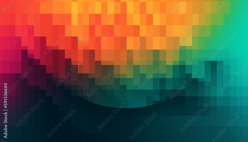 Fototapete simple minimalist retro color trendy background and abstract colorful wallpaper. artistic digital ar