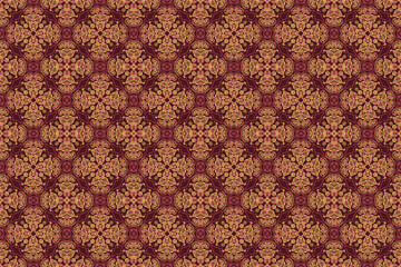 Abstract seamless pattern, seamless wallpaper, seamless background designed for use for interior, wallpaper, fabric, curtain, carpet, clothing, Batik, satin, background, illustration, Embroidery style