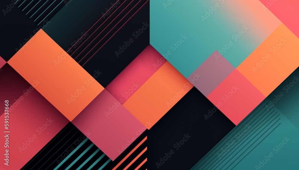 Poster simple minimalist retro color trendy background and abstract colorful wallpaper. artistic digital ar