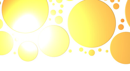 Golden serpentine confetti on transparent background. luxury isolated