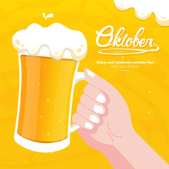 Oktoberfest concept illustration template