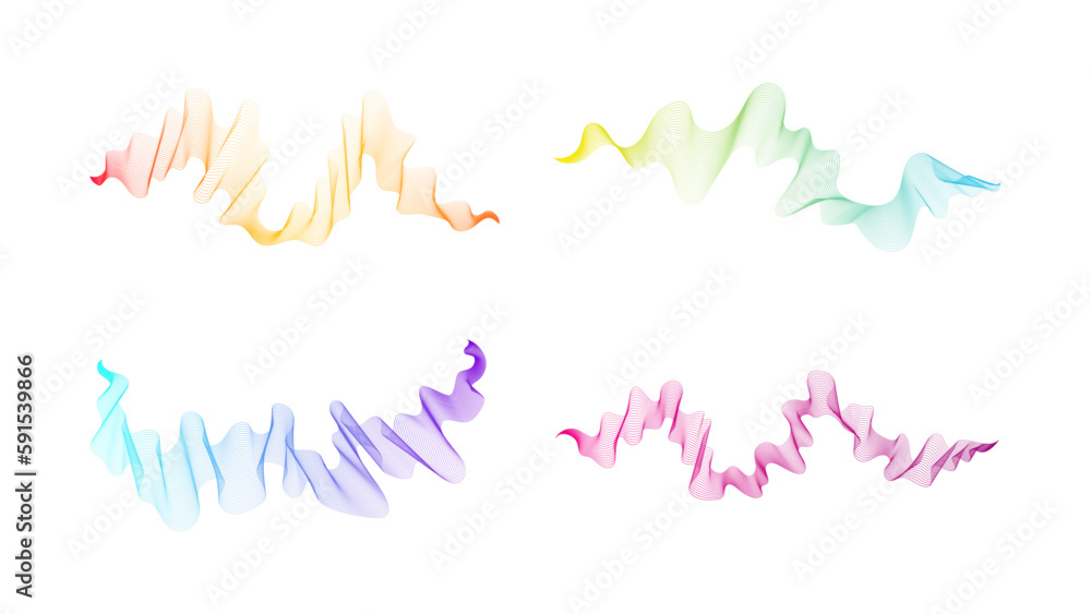 Poster abstract backdrop with wave gradient lines