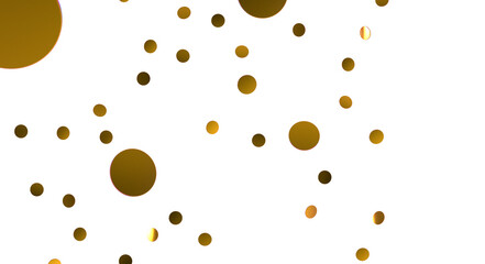 Glittering confetti on a transparent background. Holiday, birthday and Christmas decoration