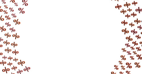 Blurred sale background.  - 3D percent rain illlustration