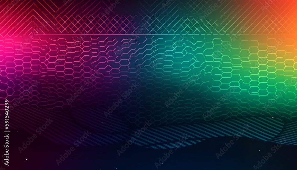 Fototapete Simple minimalist futuristic trendy background abstract colorful wallpaper and backdrop. Digital art geometric line stripe bar element design material. circle abstract. Generative AI technology.