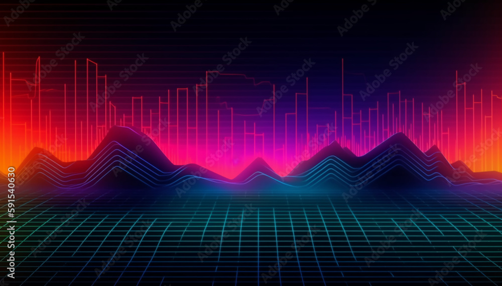 Poster simple minimalist retro color trendy background abstract colorful wallpaper and backdrop. artistic d