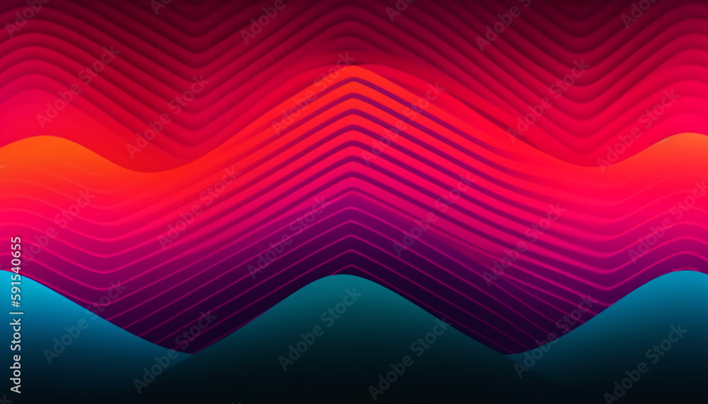 Fototapete Simple minimalist futuristic trendy background abstract colorful wallpaper and backdrop. Digital art geometric line stripe bar element design material. circle abstract. Generative AI technology.