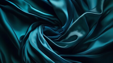 Fototapeta premium Blue Silk Background, Image Ai Generated