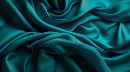 Obraz premium Blue Silk Background, Image Ai Generated