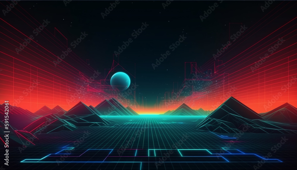 Poster simple minimalist retro color trendy background abstract colorful wallpaper and backdrop. artistic d