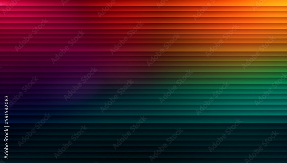 Fototapete Simple minimalist retro color trendy background and abstract colorful wallpaper. Artistic digital art geometric line stripe and wave, element and design material. Generative AI technology.