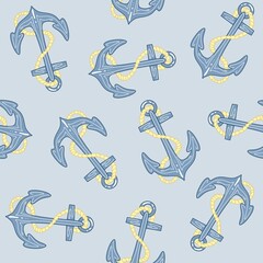 Seamless pattern with Anchors. Nautical seamless pattern for background, invitetion, backdrop, print, textile, wrapping, wallpapers, web background, cover, banner, flyer.
