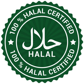 Halal Certified Green Badge Sticker Label Template Design Transparent Background