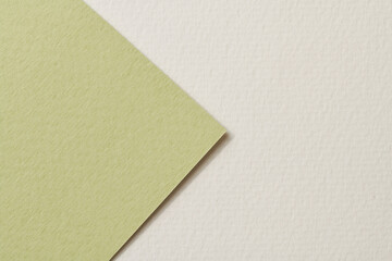 Rough kraft paper background, paper texture white green colors. Mockup with copy space for text