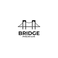 Vector bridge logo design concept template illustration idea