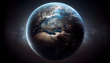 Vue de la planète Terre depuis l'espace, generative ai