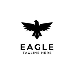 Vector eagle bird flying freedom logo design concept illustration idea
