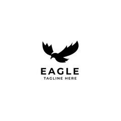 Obraz premium Vector eagle bird flying freedom logo design concept illustration idea