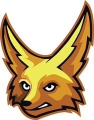 fOX Head Logo Vector Template Illustration Design. Mascot fOX Logo design