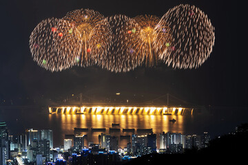 A fireworks event is being held in Gwangalli, Busan, in hopes of holding the 2030 Expo