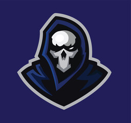 reaper-death-dark-horror Logo Vector Template Illustration Design. Mascot reaper-death-dark-horror Logo design 