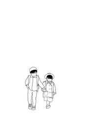 illustration of children walking to school