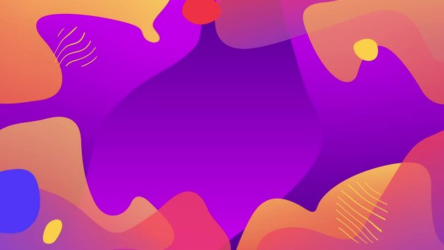 Colorful animated fractal waves. Simple and seamless loop abstract video background rendered in 4K, ultra high definition.