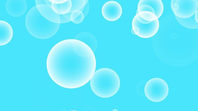 Underwater air bubbles rising towards surface scuba diving blue looping background