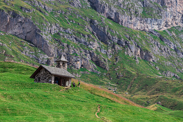Fermeda Chapel on the Col Raiser. South Tyrol, Italy