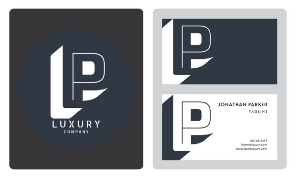 luxury business card design template. Premium letter L logo with luxury business card design. Elegant corporate identity.
