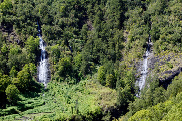 Waterfall in Grand Bassin, Reunion Island, France