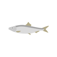 saltwater fish flat design vector illustration. fresh fish icon seafood logo. can be use for restaurant, fishing logo