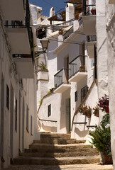 Fototapeta na wymiar Street view in Frigiliana, Málaga, Spain