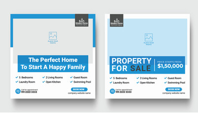 Real Estate House Sale Social Media Post Design Template