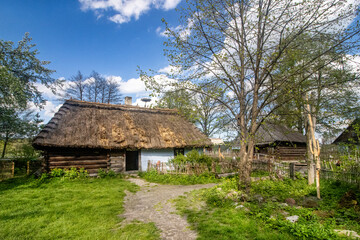 Fototapeta na wymiar Rural old cottage house in Poland