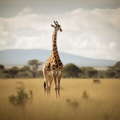 Naklejka premium giraffe in continent