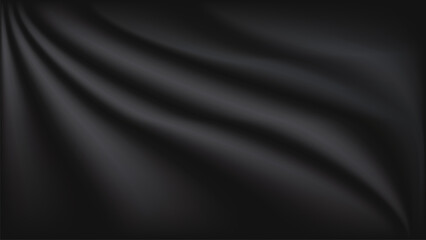 Abstract background silk cloth texture Smooth elegant black silk