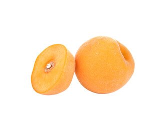 Ripe Peach isolated on  transparent png