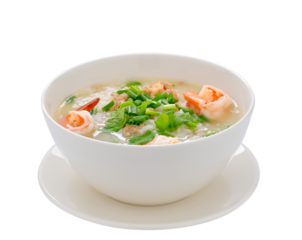 Boiled rice with shrimp on   transparent png