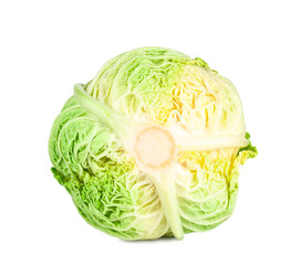 Savoy cabbage isolated on a white background