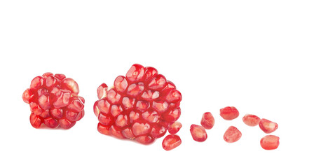 Ripe pomegranate fruit isolated on a white background