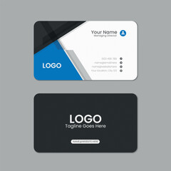 Professional business card template design, Printable double sided corporate visiting card template design