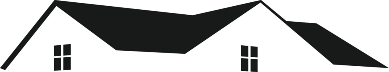 House roof logo shape vector illustration. © Behemoth Digital