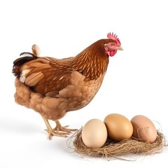 Fototapeta premium chicken and eggs