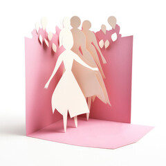 3d render of a person holding a sign