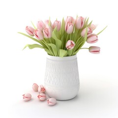 Flowers, vase, spring