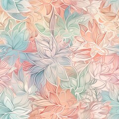 Playful and modern floral seamless pattern, featuring bold and geometric shapes that add a trendy and edgy touch to any project.