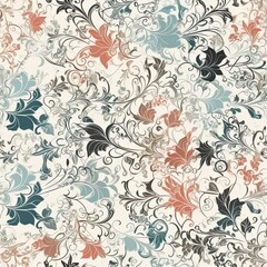 Playful and modern floral seamless pattern, featuring bold and geometric shapes that add a trendy and edgy touch to any project.