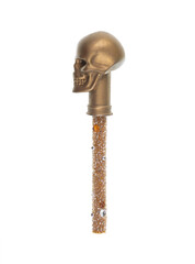 magic wand with skull isolated on white background