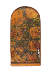 vintage board game with ball isolated on white background